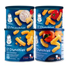 保税 美国嘉宝Gerbers手指泡芙条组合宝宝儿童辅食小食 4罐装