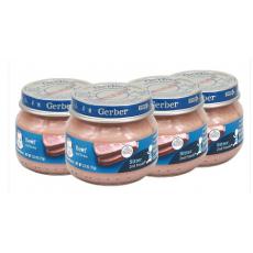 嘉宝（Gerber）宝宝肉泥 美国进口婴儿营养辅食泥 肉泥组合【牛肉4瓶】