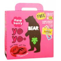 英国小熊BEAR PAWS水果卷YOYO覆盆子味进口宝宝零食 5袋盒装
